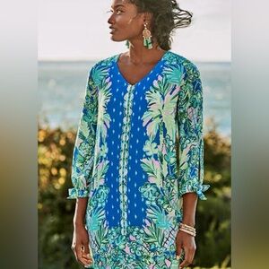 Lilly Pulitzer NWT Pamala Dress Macaw Blue Coconut Row $198 Size XXS